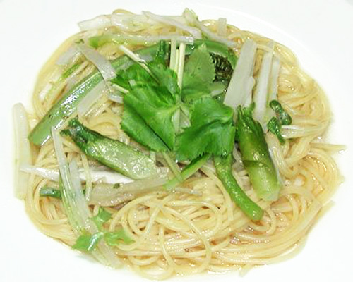 山菜のパスタ　塩味