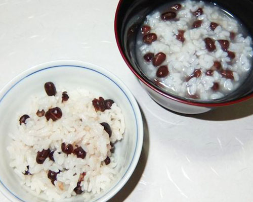 小豆粥と小豆御飯