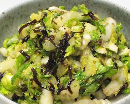セロリの昆布和え