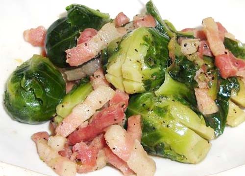 芽キャベツとベーコンの炒め煮