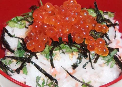鮭といくらの親子寿司